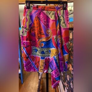 1980s Saks Fifth Ave silk wrap skirt